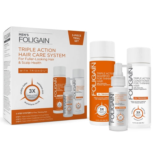 Foligain, Thinning Trail Set for Men, 3 Piece