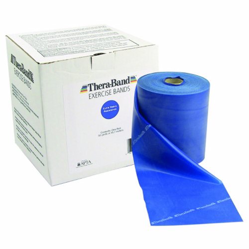 Thera-Band, Exercise Resistance Band Thera-Band  Blue 5 Inch X 50 Yard Heavy Resistance, 1 Roll