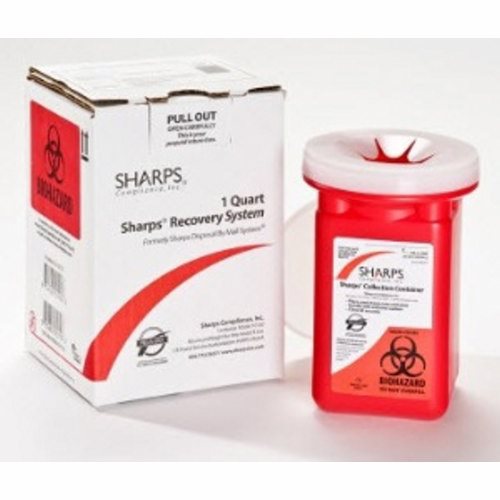 Sharps Compliance, Mailback Sharps Container, 0.25 Gallon