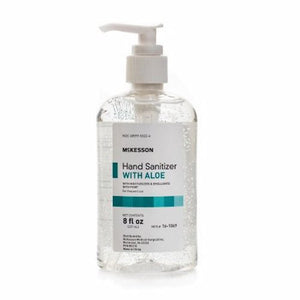 McKesson, Hand Sanitizer with Aloe McKesson 8 oz. Ethyl Alcohol Gel Pump Bottle, 8 Oz