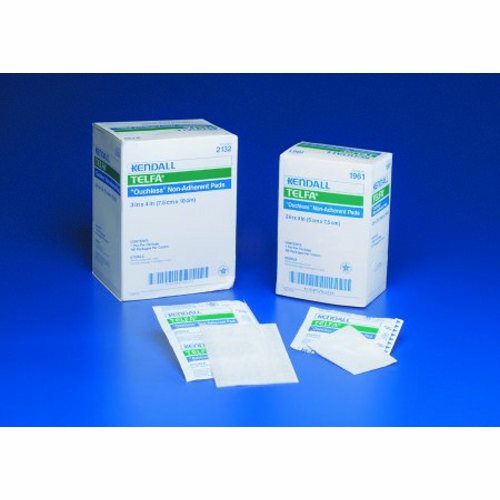 Cardinal, Non-Adherent Dressing TelfaOuchless Cotton 3 X 6 Inch Sterile, Count of 750