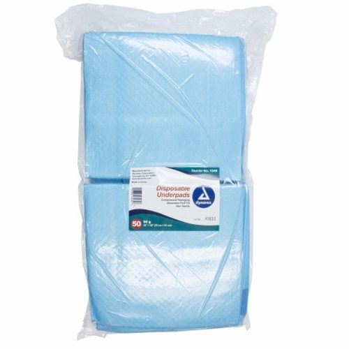 Dynarex, Underpad Dynarex  30 X 36 Inch Disposable Fluff / Polymer Heavy Absorbency, Case Of 2