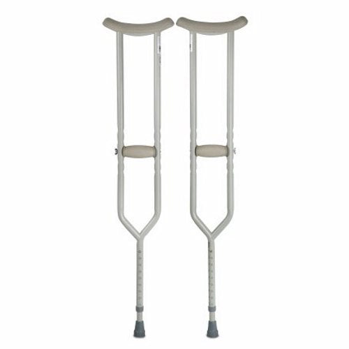 McKesson, Underarm Crutches McKesson Steel Frame Adult 500 lbs. Weight Capacity Push Button / Wing Nut Adjustm, 1 Pair