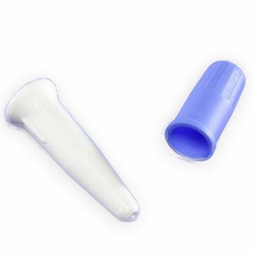 Cardinal, Catheter Plug White Plug, Blue Cap, Count of 50