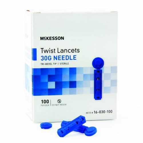 McKesson, Twist Top Lancet Needle 1.8 mm Depth 30 Gauge, Case Of 50