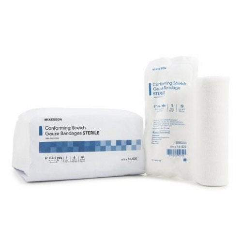 McKesson, Conforming Bandage McKesson Polyester 6 Inch X 4-1/10 Yard Roll Shape Sterile, Count of 6