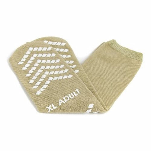 McKesson, Slipper Socks McKesson Adult X-Large Tan Above the Ankle, Count of 48