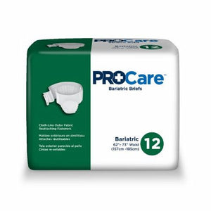 First Quality, Unisex Adult Incontinence Brief ProCare Tab Closure 2X-Large Disposable Heavy Absorbency, Count of 12