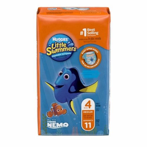 Kimberly Clark, Unisex Baby Swim Diaper Huggies  Little Swimmers  Pull On with Refastenable Tabs Medium Disposable H, Count of 88