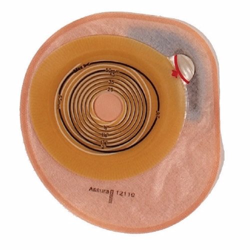 Coloplast, Colostomy Pouch Assura  One-Piece System 7 Inch Length, Midi 2 Inch Stoma Closed End Flat, Pre-Cut, Box Of 30