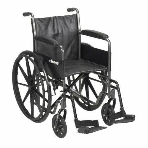 McKesson, Wheelchair McKesson Padded Arm Style Composite Wheel Black 18 Inch Seat Width 300 lbs. Weight Capaci, Count of 1