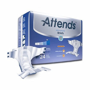 Attends, Unisex Adult Incontinence Brief Attends  Advanced Tab Closure Medium Disposable Heavy Absorbency, Case Of 4