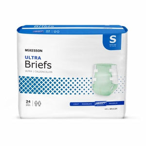 McKesson, Unisex Adult Incontinence Brief McKesson Ultra Tab Closure Small Disposable Heavy Absorbency, Count of 4