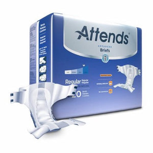 Attends, Unisex Adult Incontinence Brief Attends  Advanced Tab Closure Regular Disposable Heavy Absorbency, Case Of 4