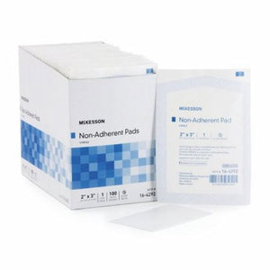 McKesson, Non-Adherent Dressing McKesson Nylon / Polyester Blend 2 X 3 Inch Sterile, Box Of 100