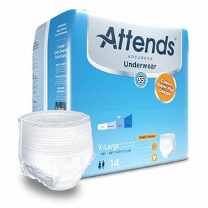 Attends, Unisex Adult Absorbent Underwear Attends  Advanced Pull On with Tear Away Seams X-Large Disposable H, Case Of 4