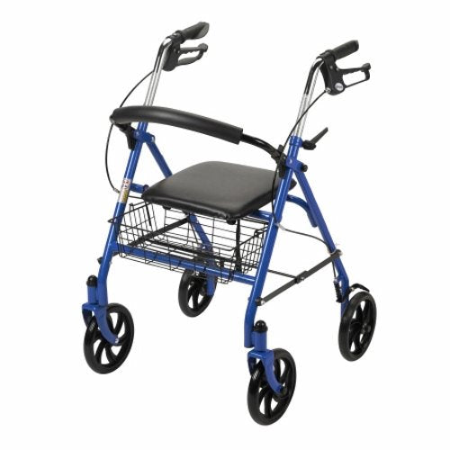 McKesson, 4 Wheel Rollator McKesson Blue Folding Steel Frame, Count of 1