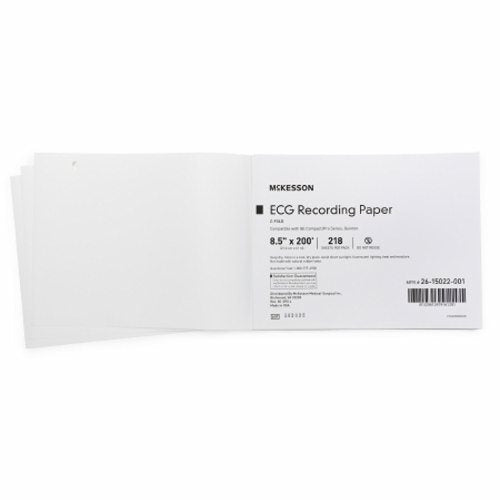 McKesson, ECG Recording Paper McKesson 8-1/2 Inch X 200 Foot Z-Fold, Count of 218