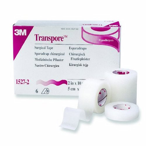 3M, Medical Tape 3M Transpore Water Resistant Plastic 3 Inch X 10 Yard Transparent NonSterile, Case Of 10