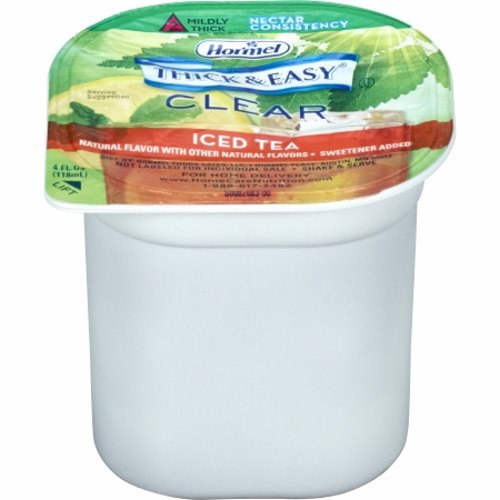 Hormel, Thickened Beverage Thick & Easy  4 oz. Container Portion Cup Iced Tea Flavor Ready to Use Nectar Con, Count of 24