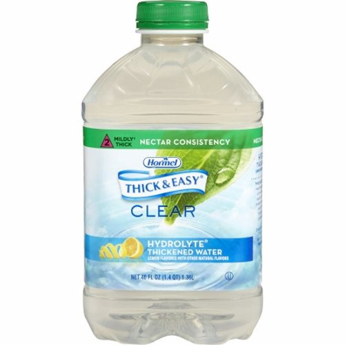 Hormel, Thickened Water Thick & Easy  Hydrolyte  46 oz. Container Bottle Lemon Flavor Ready to Use Nectar Co, Count of 6