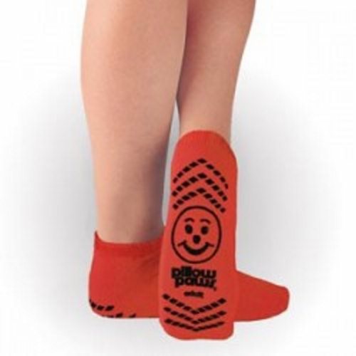 Principle Business Enterprises, Slipper Socks Pillow Paws Risk Alert  Terries 2X-Large Red Ankle High, Count of 48