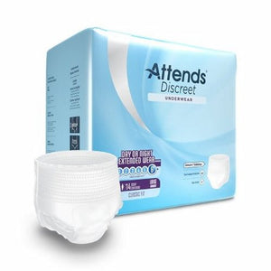 Attends, Unisex Adult Absorbent Underwear Attends  Discreet Pull On with Tear Away Seams Large Disposable Hea, Case Of 4