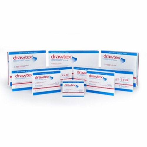 SteadMed, Non-Adherent Wound Dressing Drawtex  Leva Fiber 8 X 8 Inch, 1 Each