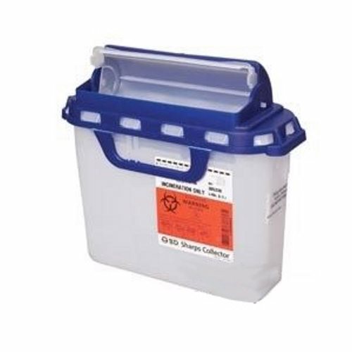 Becton Dickinson, Sharps Container Recykleen 10-3/4 H X 12 W X 4-1/2 D Inch 5.4 Quart, 1.35 Gallons