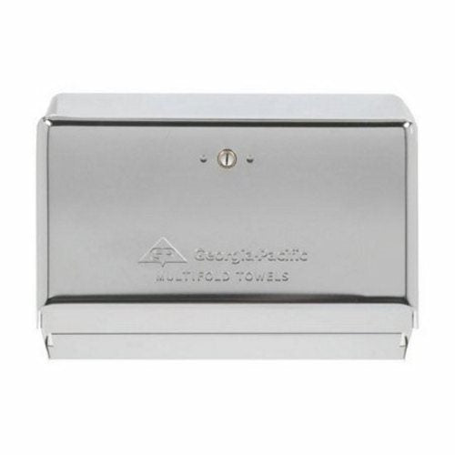 Georgia Pacific, Paper Towel Dispenser Georgia-Pacific  Chrome Metal Manual 275 Count Wall Mount, Count of 10