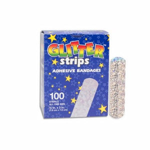 Dukal, Adhesive Strip Glitter Stat Strip, Box Of 100