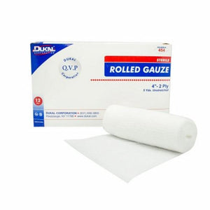 Dukal, Fluff Bandage Roll Dukal Cotton 2-Ply 4 Inch X 5 Yard Roll Shape Sterile, Case Of 8