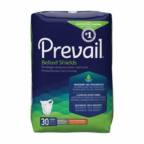 First Quality, Unisex Adult Incontinence Belted Undergarment Prevail  Belted Shields One Size Fits Most Disposable, Count of 30