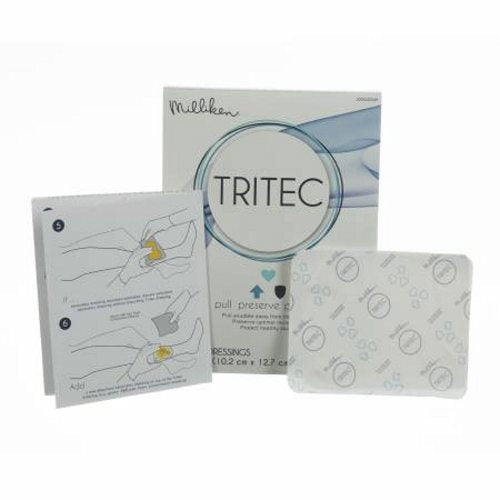 Milliken, Foam Dressing Tritec 4 X 5 Inch Rectangle Non-Adhesive without Border Sterile, Box Of 10