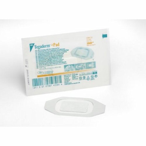 3M, Transparent Film Dressing with Pad 2 X 2-3/4 Inch, Box Of 50