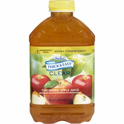 Hormel, Thickened Beverage Thick & Easy  46 oz. Container Bottle Apple Juice Flavor Ready to USe Honey Consi, 46 Oz