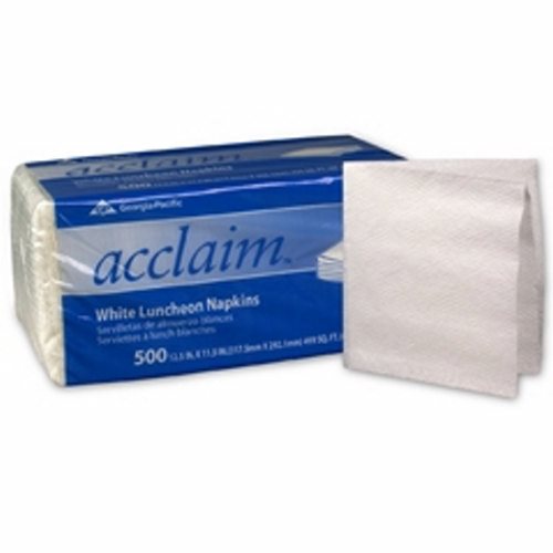 Georgia Pacific, Luncheon Napkin Acclaim  White Paper, Case Of 12