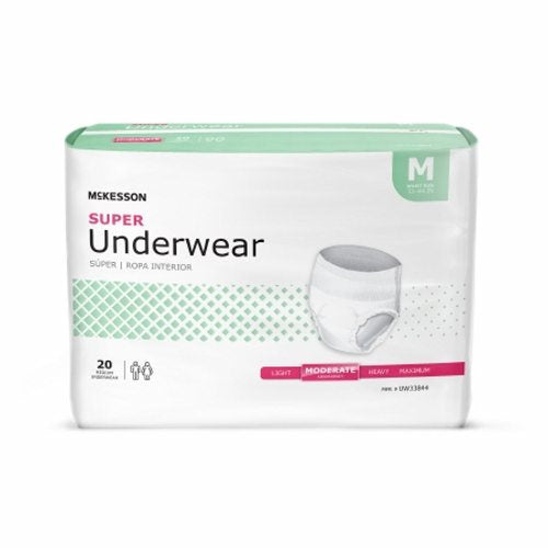 McKesson, Unisex Adult Absorbent Underwear, Case Of 4