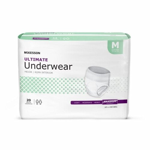 McKesson, Unisex Adult Absorbent Underwear, Count of 20