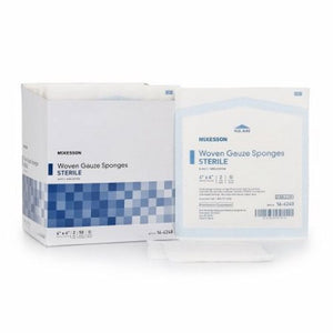 McKesson, Gauze Sponge McKesson Cotton 8-Ply 4 X 4 Inch Square Sterile, Box Of 50