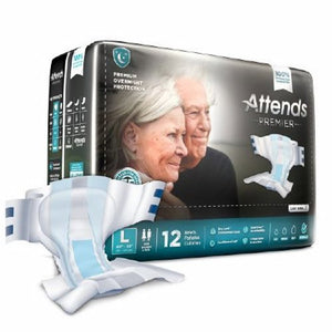 Attends, Unisex Adult Incontinence Brief Attends Premier Large, Case Of 4