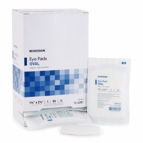 McKesson, Eye Pad 1-5/8 X 2-5/8 Inch, Box Of 50