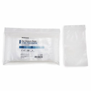 McKesson, Zip Closure Bag McKesson 3 X 5 Inch Polyethylene Clear, Case Of 12