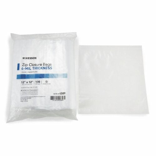 McKesson, Zip Closure Bag McKesson 12 X 12 Inch Polyethylene Clear, Box Of 1