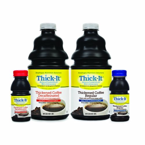 Thick-It, Thickened Beverage Thick-It  AquaCareH2O  64 oz. Container Bottle Coffee Flavor Ready to Use Nectar, Count of 4