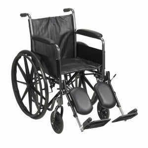 McKesson, Wheelchair McKesson Desk Length Arm Padded, Removable Arm Style Composite Wheel Black 18 Inch Seat W, Count of 1