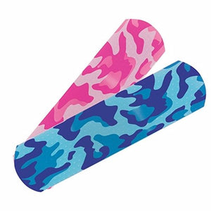 McKesson, Adhesive Strip McKesson Kids 3/4 X 3 Inch Plastic Rectangle Kid Design (Blue / Pink Camo) Sterile, Box Of 100