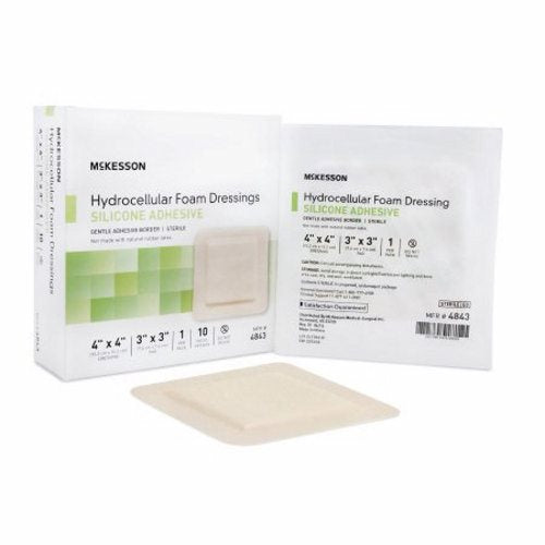 McKesson, Silicone Foam Dressing, Box Of 10