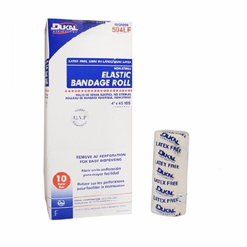 Dukal, Elastic Bandage 4 Inch X 4-1/2 Yard NonSterile, 1 Roll