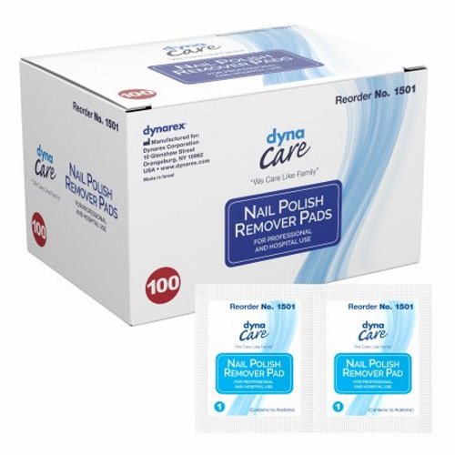 Dynarex, Nail Polish Remover Pad dynaCare 1.97 X 2.48 Inch, Box Of 100